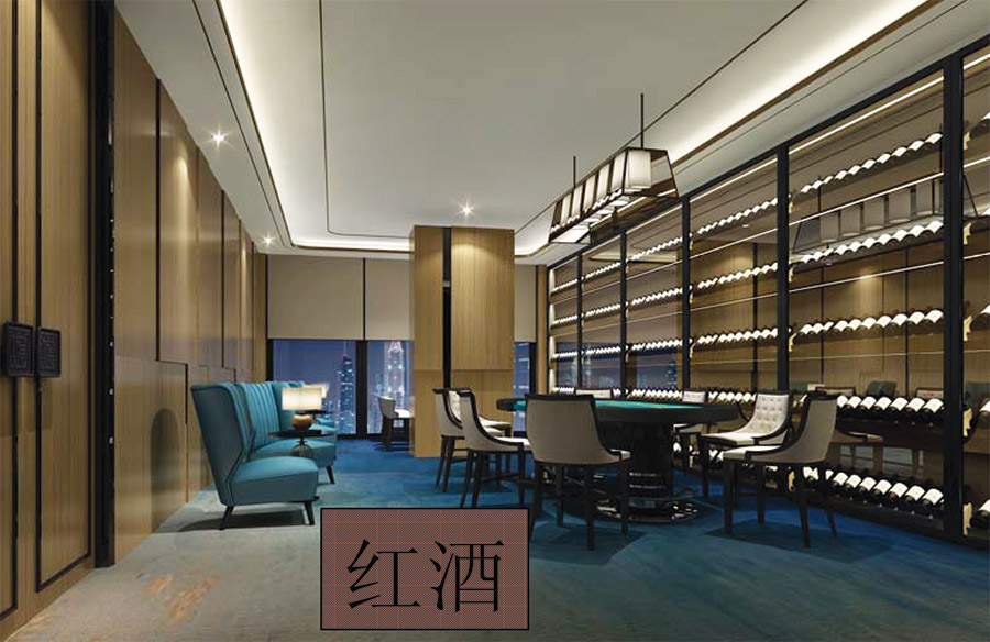 日耀案例：中泰会所红酒区效果图